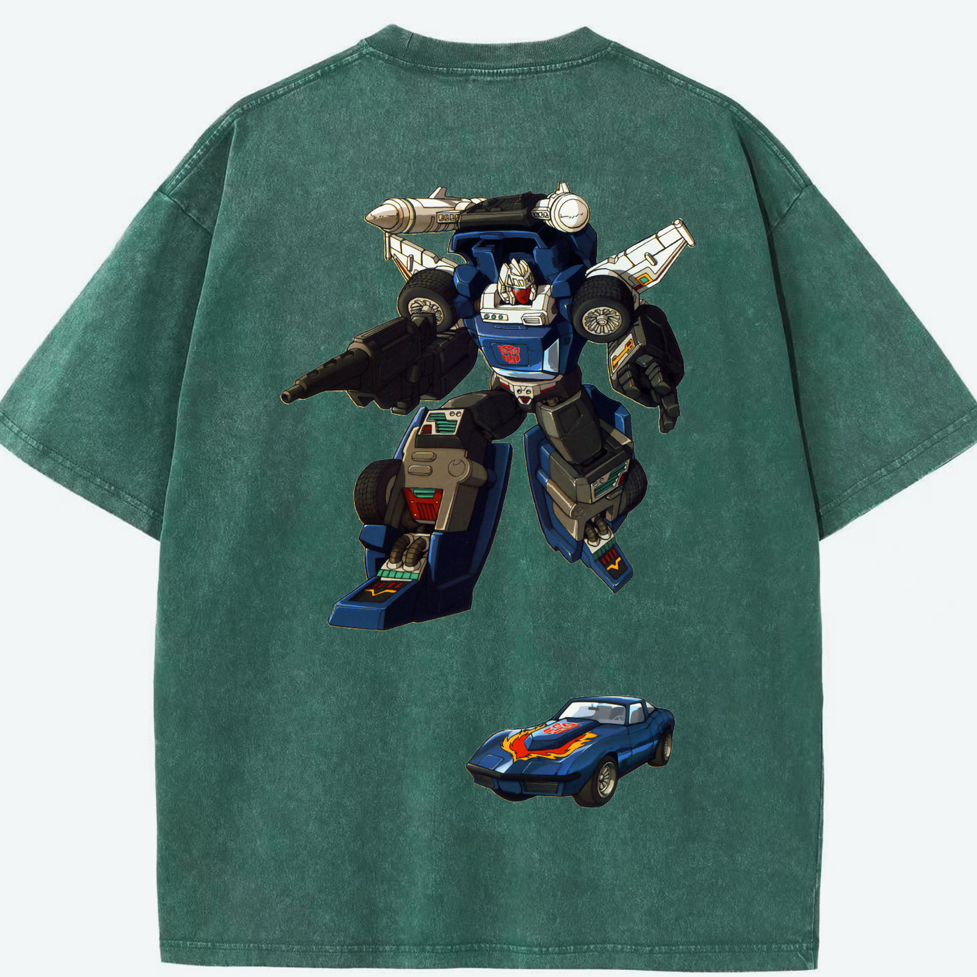 （画像用）  綿100% ヴィンテージ風 半袖Tシャツ（背面プリント）